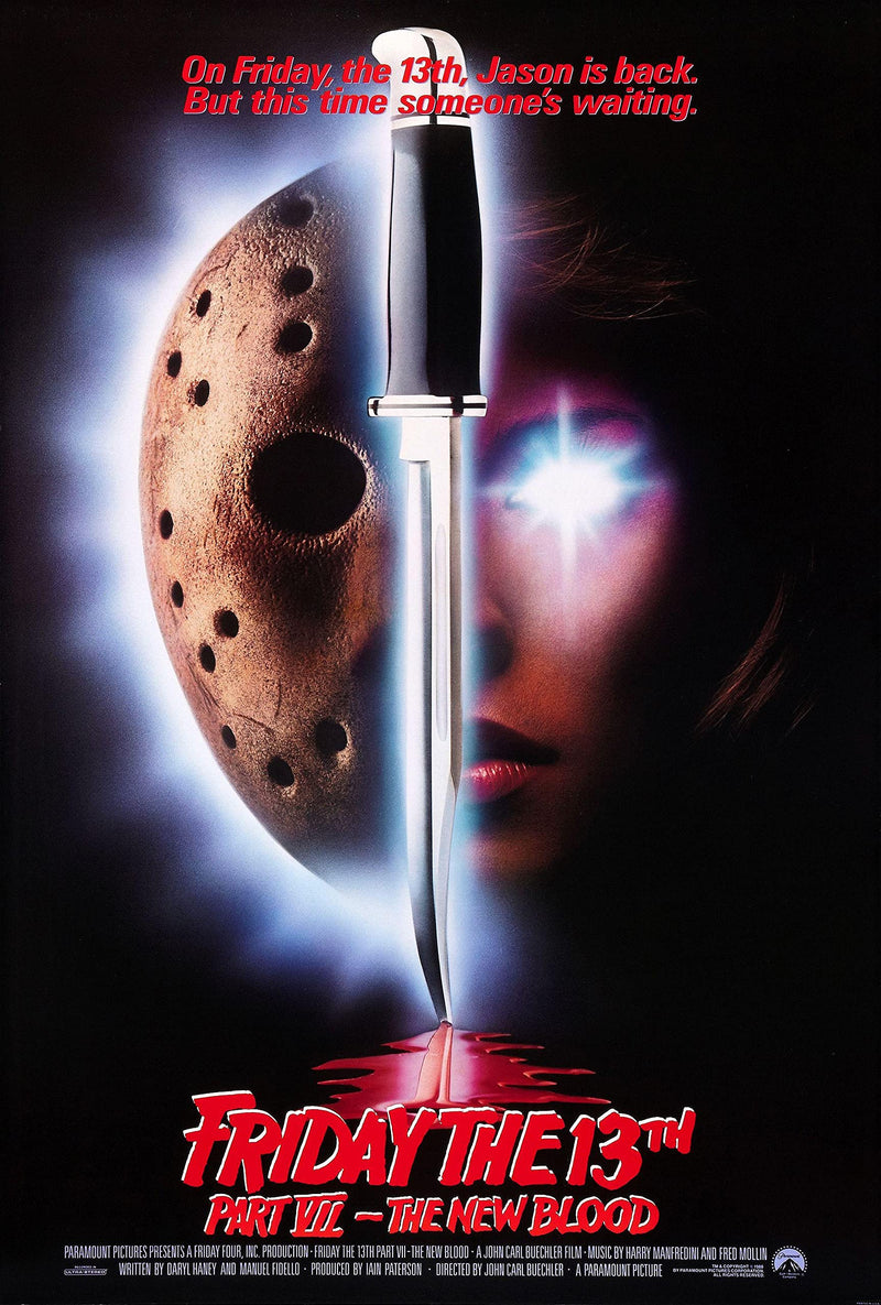 Friday the 13th Uncut VII 1988 Cult Vintage Horror Film Movie Poster Print wall art poster – printed in Yorkshire