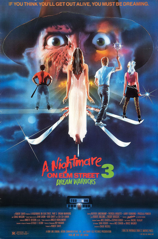RPW Roystone Print Works A Nightmare on Elm Street 3 1987 Cult Vintage Horror Film Movie Poster wall art poster – printed in Yorkshire