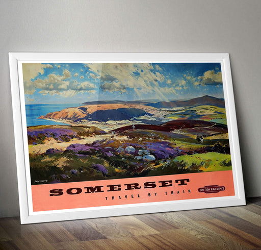 RPW Vintage Somerset Travel Poster A3 Wall Art print 42 x 30cm 17 x 12 inches wall art poster – printed in Yorkshire