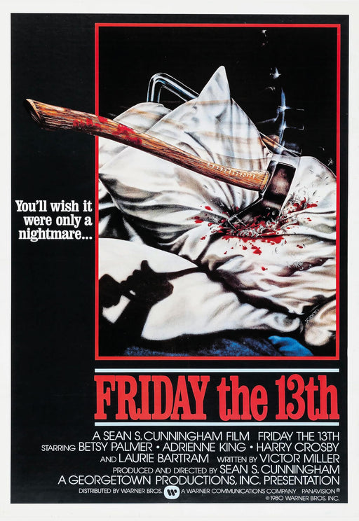 Friday the 13th 1980 Cult Vintage Horror Film Movie Poster Wall Art Print various sizes, Framed or unframed. wall art poster – printed in Yorkshire