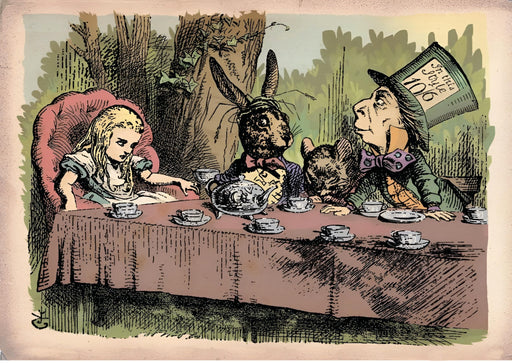 Alice in Wonderland Tea Party Vintage Art Print Poster wall art poster – printed in Yorkshire