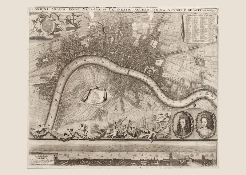 Vintage London Map Poster Art Print wall art poster – printed in Yorkshire