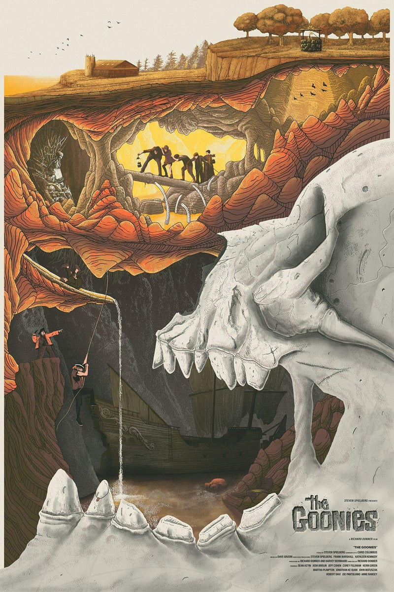 Goonies classic Vintage A3 movie poster 250gsm gloss print 40 x 30cm 16 x 12 inches V3 wall art poster – printed in Yorkshire