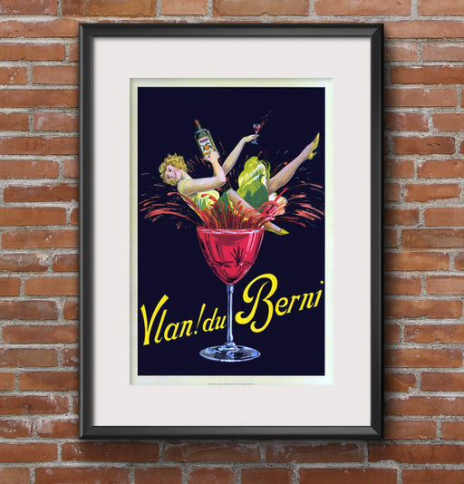 RPW Vintage 1900's French Vlan Du Berni Drinks Advertisement Re-Print Wall Art Poster Decor wall art poster – printed in Yorkshire