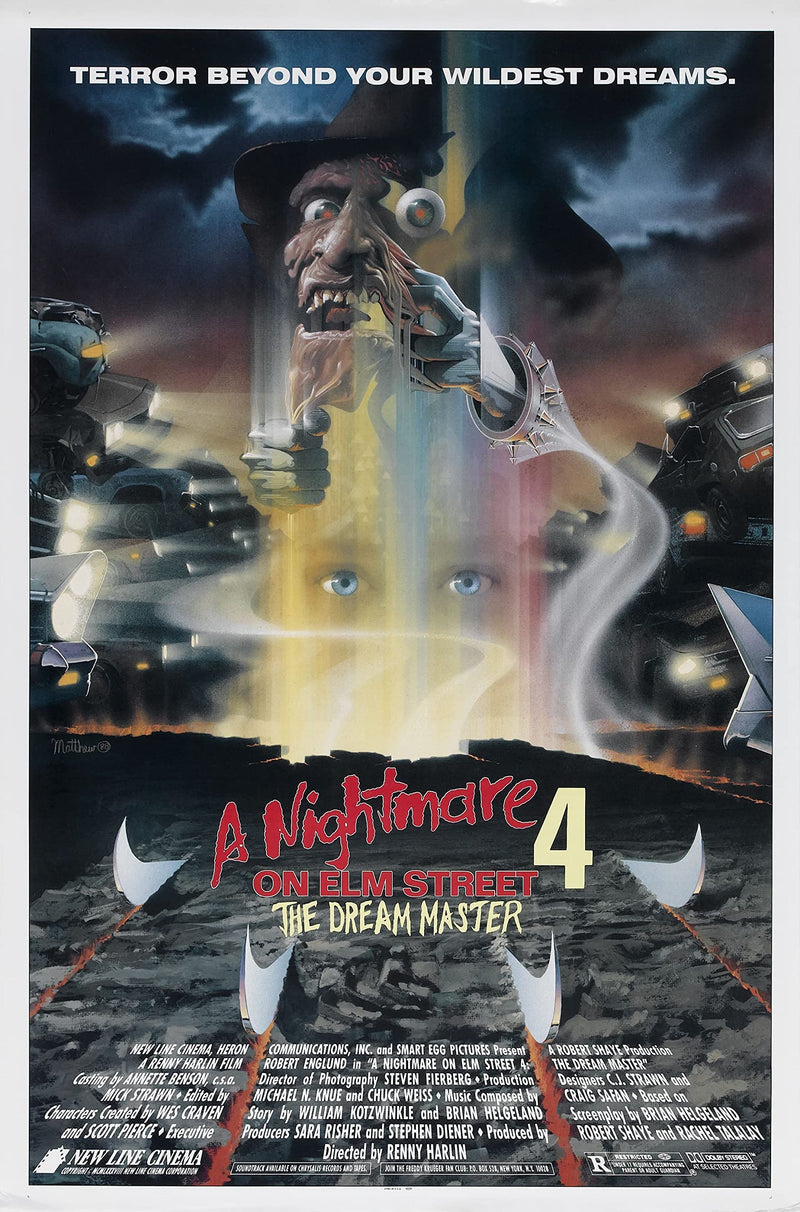 RPW Roystone Print Works A Nightmare on Elm Street 4 1988 Cult Vintage Horror Film Movie Poster wall art poster – printed in Yorkshire