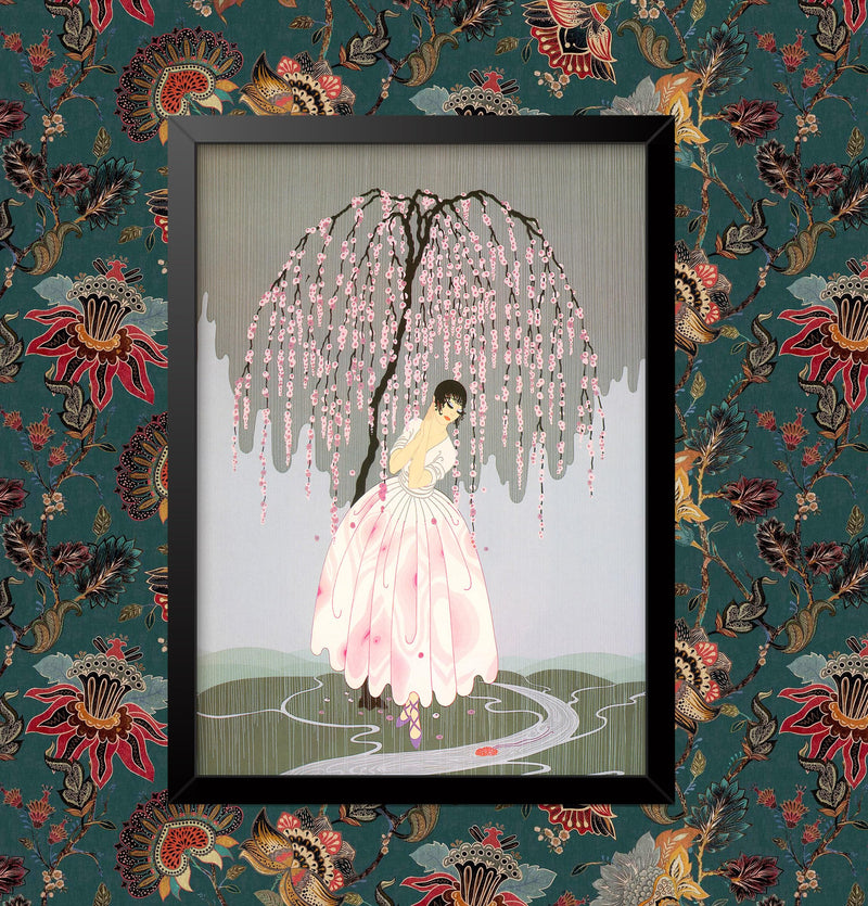 Balerina under a Cherry Blossom Tree Beauty Fashion Home Decor Wall Art Poster print Framed Unframed wall art poster – printed in Yorkshire