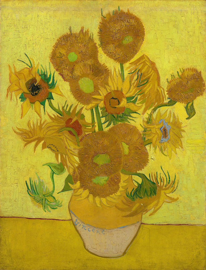 Vincent Van Gogh Reproduction painting Sunflowers iconic Poster Wall Art Print A4 and A3 wall art poster – printed in Yorkshire
