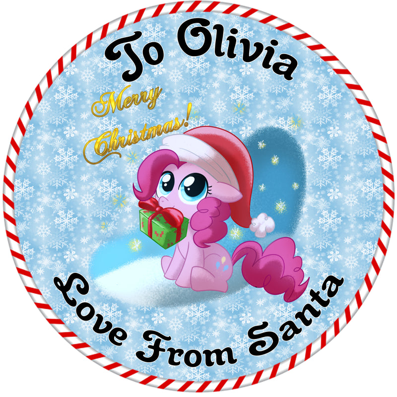 24 x Christmas Present personalised stickers Various options 45mm