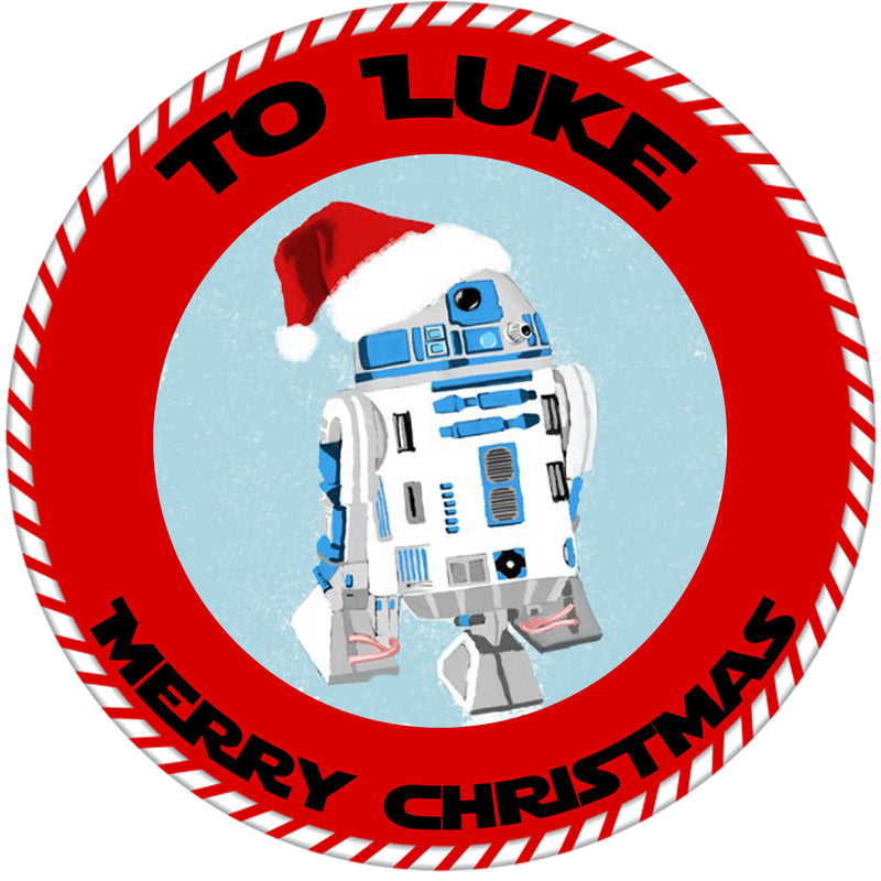 24 x Christmas Present personalised stickers Various options 45mm