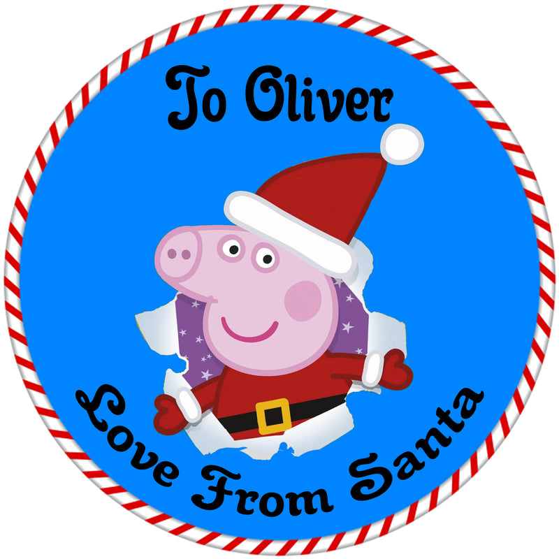 24 x Christmas Present personalised stickers Various options 45mm