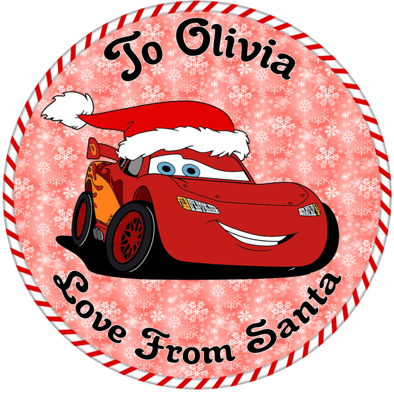 24 x Christmas Present personalised stickers Various options 45mm