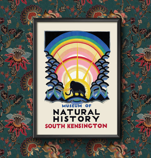 Vintage British Natural History Museum London Wall Art Travel Railway Underground Poster Various sizes Sign print Framed or Unframed wall art poster – printed in Yorkshire