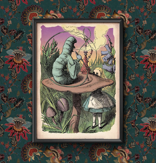 Poster Alice in Wonderland Caterpillar Vintage Wall Art Print, Framed or Unframed, Various Sizes, Classic Children's Nursery Room Decor wall art poster – printed in Yorkshire