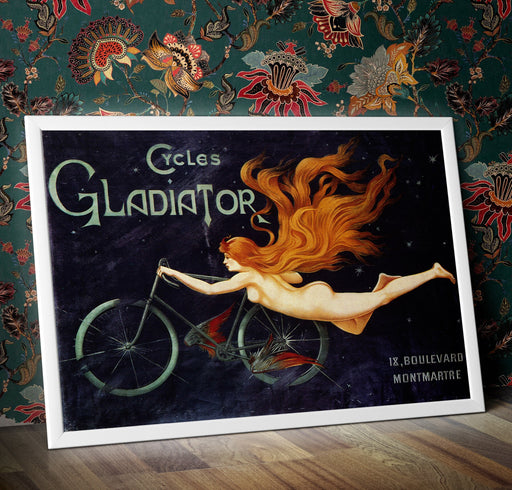 Cycles Gladiators Vintage 1896 Wall Art Poster Various Sizes Sign print Framed or Unframed wall art poster – printed in Yorkshire