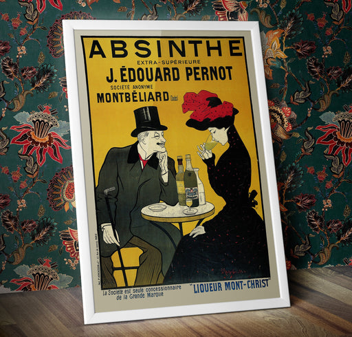 Vintage Poster Print Absinthe Liqueur Mont-Christ French Bar Wall Art, Framed or Unframed, Retro Decor Gift wall art poster – printed in Yorkshire