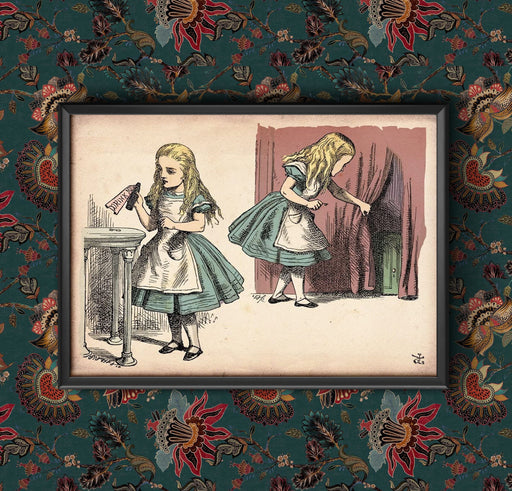 Poster Alice in Wonderland Vintage Wall Art | Various Sizes | Framed or Unframed Classic Children's Story Print Decor wall art poster – printed in Yorkshire