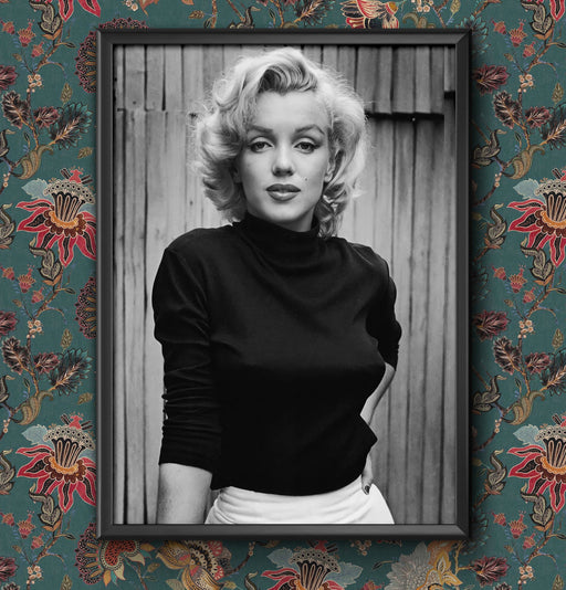Vintage Marilyn Monroe Portrait Black and White Fashion Beauty Wall Art Poster A4 and A3 size print Framed or Unframed wall art poster – printed in Yorkshire