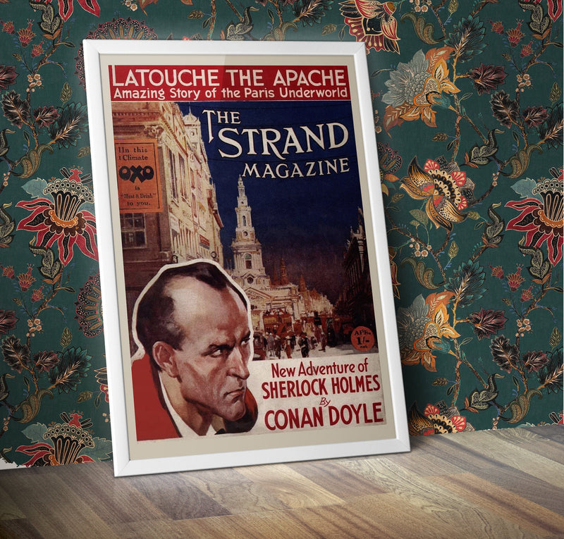 Sherlock Holmes. The New Adventures in The Strand Magazine Wall Art Poster Various Sizes print Framed or Unframed Home Decor wall art poster – printed in Yorkshire
