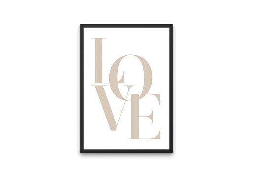 Wall Word Love Art Fashion Beauty Wall Art Home Decor Poster A4 and A3 size print Framed or Unframed wall art poster – printed in Yorkshire