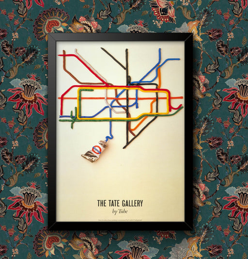 Vintage Tate By Tube London Wall Art Travel Underground Railway Poster Home Decor multiple sizes Sign print Framed or Unframed wall art poster – printed in Yorkshire