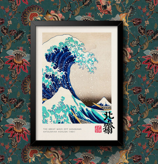 Vintage Great Wave off Kanagawa exibition Japanese Hokusai Wall Art Poster Various sizes print Framed or Unframed wall art poster – printed in Yorkshire