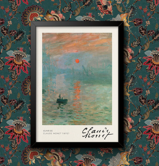 Poster Claud Monet Sunrise 1872 Vintage Wall Art Print, Framed or Unframed, Various Sizes, Famous Artist Victorian Decor wall art poster – printed in Yorkshire