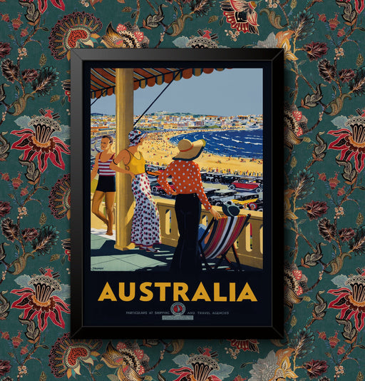 Australia Railway British Travel Poster Wall Art Railway A4 and A3 size print Framed or Unframed wall art poster – printed in Yorkshire