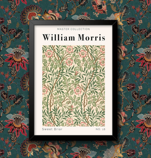 Poster William Morris Sweet Briar Vintage Victorian Wall Art Print, Framed or Unframed, High Quality 19th Century Decor wall art poster – printed in Yorkshire