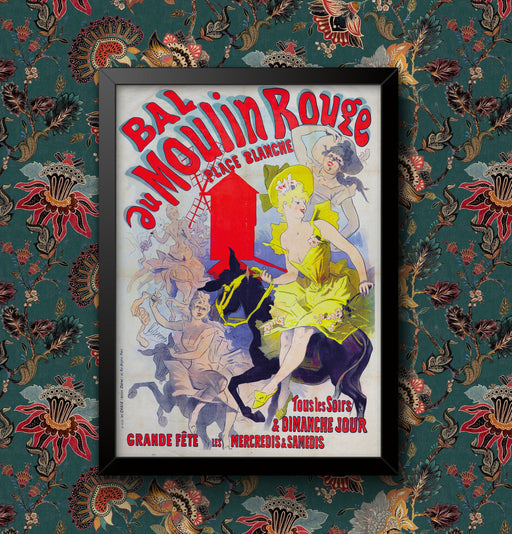 Vintage Bal Au Moulin Rouge Place Blanche Reproduction 250gsm A4 & A3 Art Nouveau  Poster Print Framed Unframed Home Decor wall art poster – printed in Yorkshire