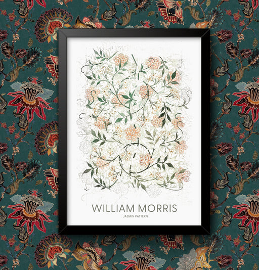 William Morris Art Print: Jasmin Pattern Vintage Poster, Framed or Unframed, High Quality Wall Decor wall art poster – printed in Yorkshire