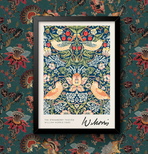 William Morris Strawberry Thieves Old Master collection Painting Art Print Framed Poster Wall Decor A4 and A3 size Framed or Unframed wall art poster – printed in Yorkshire