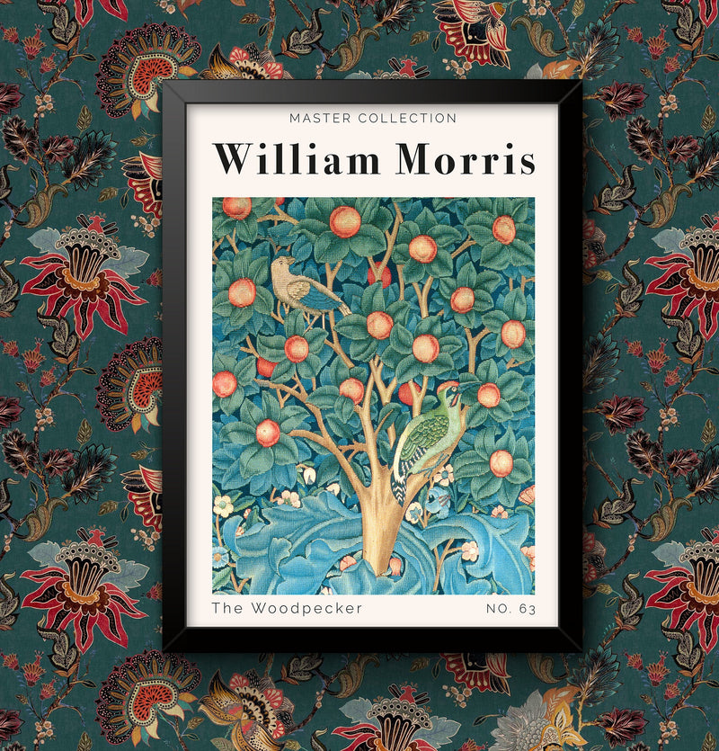 William Morris The Woodpecker No 63 Master collection Painting Art Print Framed Poster Wall Decor Framed or Unframed wall art poster – printed in Yorkshire