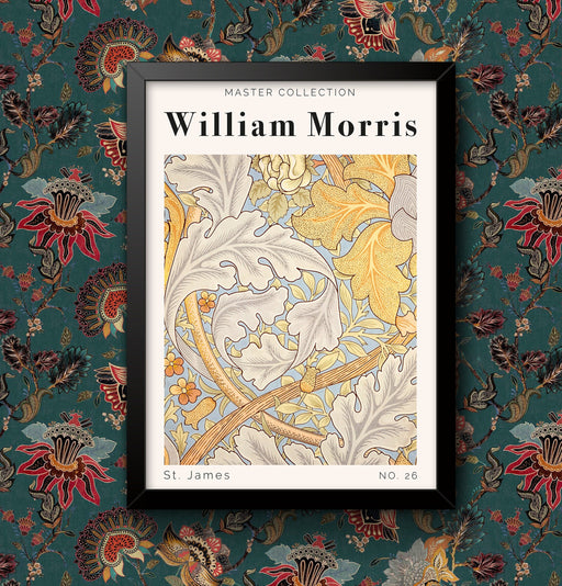 William Morris Art Print St James No 26 Poster, Vintage English Countryside Framed or Unframed Wall Decor wall art poster – printed in Yorkshire