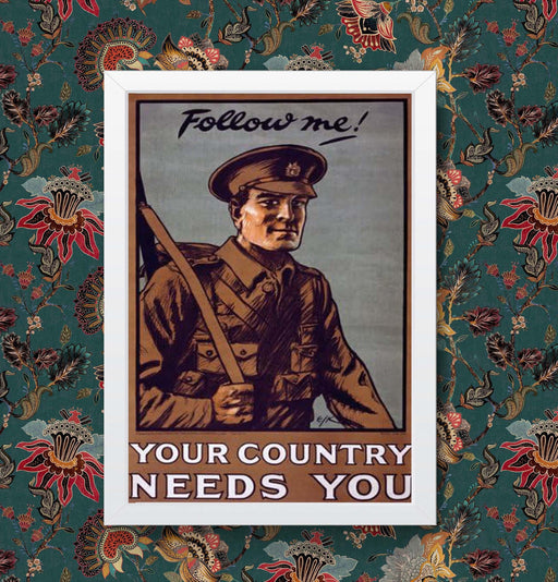 Vintage World War WW1 advertisement Join the womans land army Wall Art Poster Print Framed or Unframed wall art poster – printed in Yorkshire