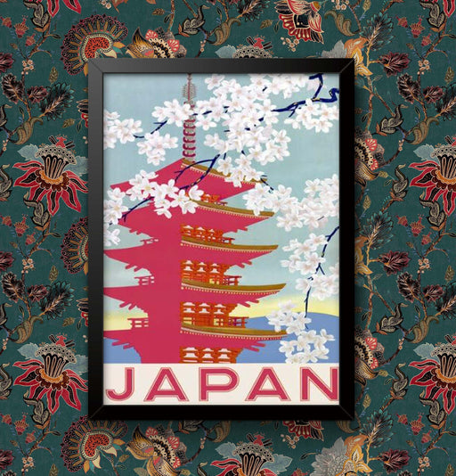 Japan Railway British Travel Poster Wall Art Railway A4 and A3 size print Framed or Unframed wall art poster – printed in Yorkshire