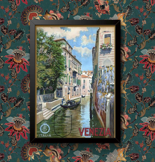 Vintage Venice Italy Travel Poster: Italian Railway Art Print wall art poster – printed in Yorkshire