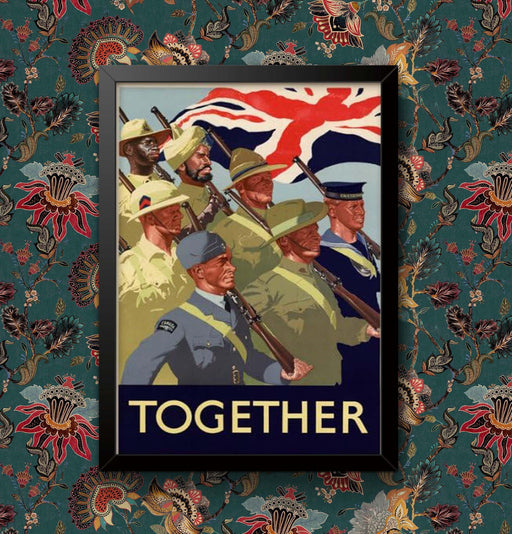 Vintage World War WW2 advertisement Allies Together we will Win British Wall Art Poster Print Framed or Unframed wall art poster – printed in Yorkshire
