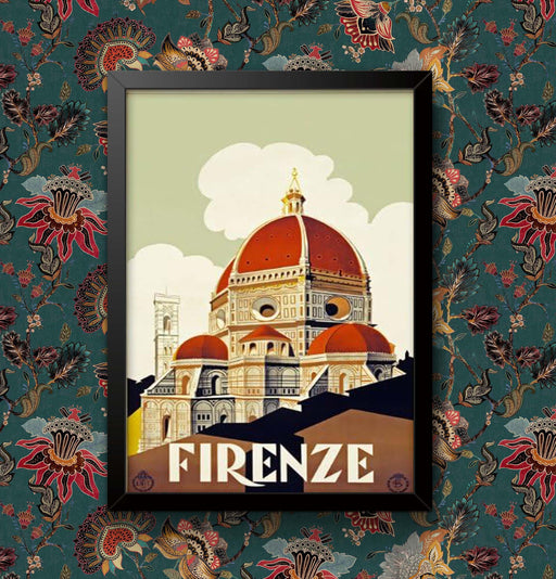 Vintage Florence Italy Travel Poster: Italian Railway Wall Art Print wall art poster – printed in Yorkshire
