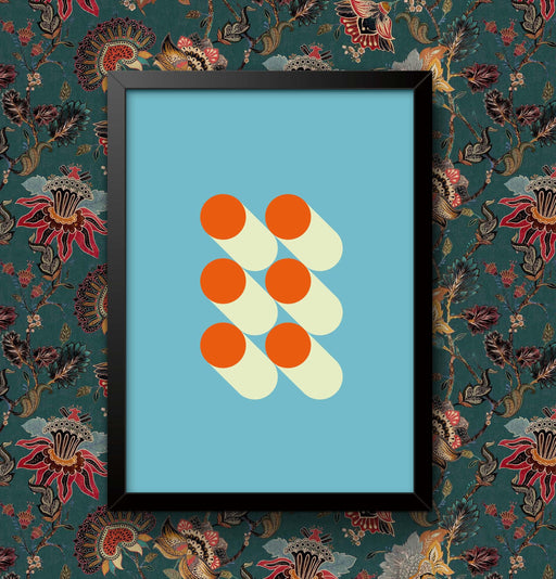 Bauhaus Ausstellung 1923 Print: Blue & Red Vintage Art Poster wall art poster – printed in Yorkshire