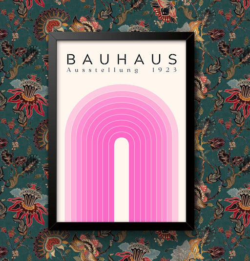 Bauhaus Ausstellung 1923 Print: Vintage Pink Painting, Modern Wall Decor wall art poster – printed in Yorkshire