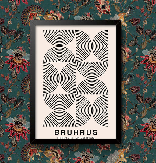 Bauhaus Exhibition Art Print: Vintage Frankfurt Oktobar 1923 Poster wall art poster – printed in Yorkshire