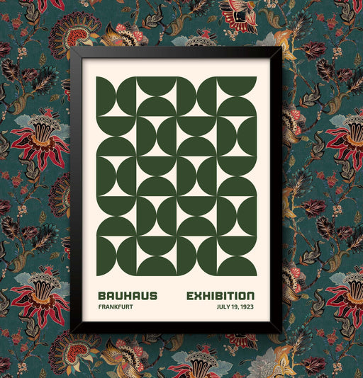 Bauhaus Frankfurt Exhibition Art Print: Vintage Green Painting Poster wall art poster – printed in Yorkshire