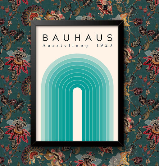 Bauhaus Ausstellung 1923 Print: Vintage Green Art Poster, Framed or Unframed wall art poster – printed in Yorkshire