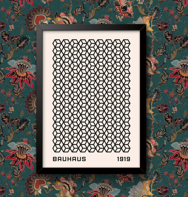 Bauhaus 1919 Exhibition Print: Vintage Abstract Art Poster, Framed or Unframed wall art poster – printed in Yorkshire