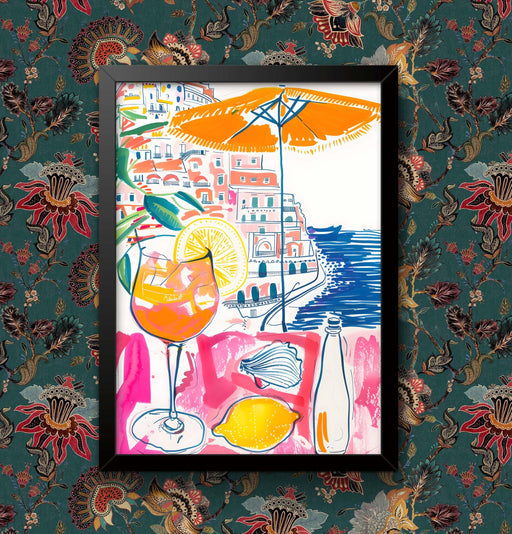 Beach Scene Art Print: Framed Coastal Wall Decor wall art poster – printed in Yorkshire