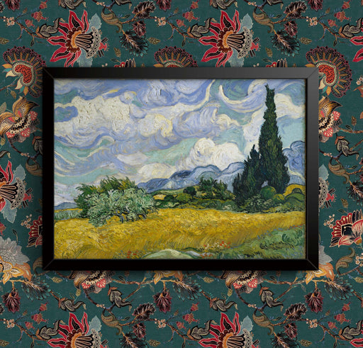 Van Gogh Wheat Field with Cypresses Print: Framed Art Poster wall art poster – printed in Yorkshire