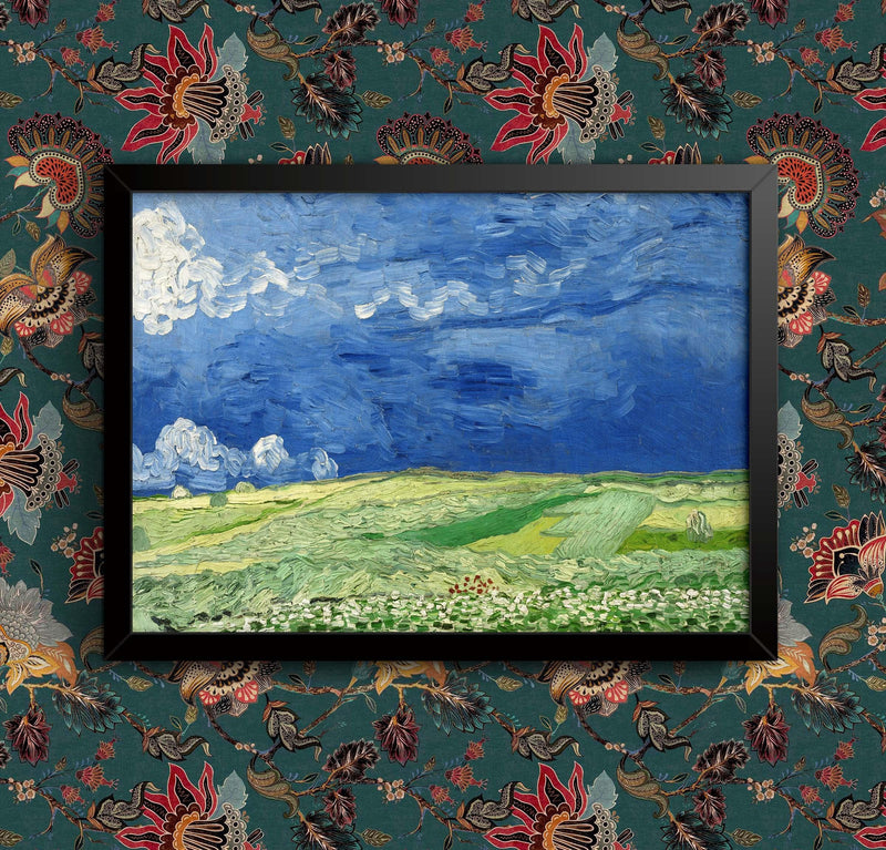 Van Gogh Wheatfield Under Thunderclouds Print: Framed Art Reproduction wall art poster – printed in Yorkshire