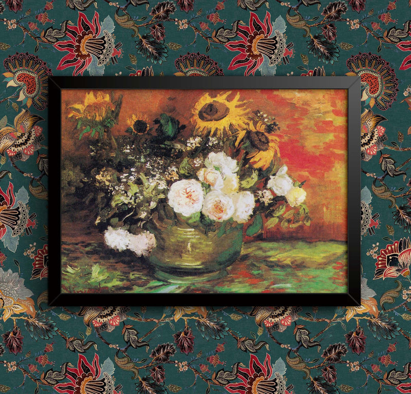 Van Gogh Sunflowers Poster: Old Master Reproduction, Floral Still Life wall art poster – printed in Yorkshire
