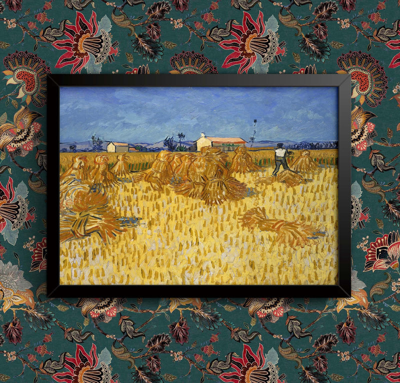 Van Gogh Corn Harvest Print: Framed Provence Reproduction Poster wall art poster – printed in Yorkshire