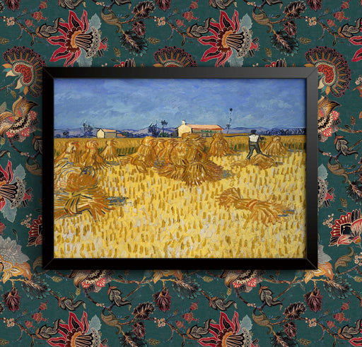 Van Gogh Corn Harvest Print: Framed Provence Reproduction Poster wall art poster – printed in Yorkshire